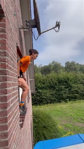 Trampoline Jump From A Window