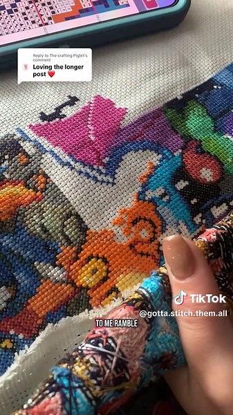 Longer Timelapse of Epic Pokemon Cross Stitch