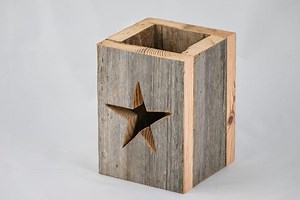 Lantern reclaimed wood star