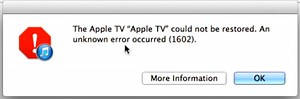 How To Fix Apple TV Itune Error 1600, 1601 ,1602, 1603, 1604 for Seasonpass