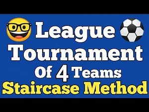 Draw a fixture of 4 teams league tournament using staircase method | Staircase method | Class 12 | 4