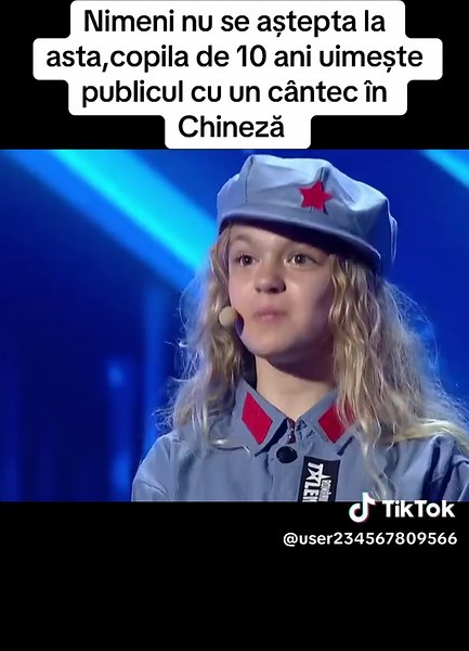 Copila de 10 ani uimește publicul cu un cântec în chineză