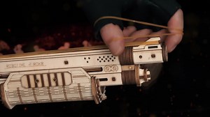 ROBOTIME TERMINATOR M870 Wooden Gun Kit - Mechanical Building Model Kit 3D Wooden Puzzle for Kids