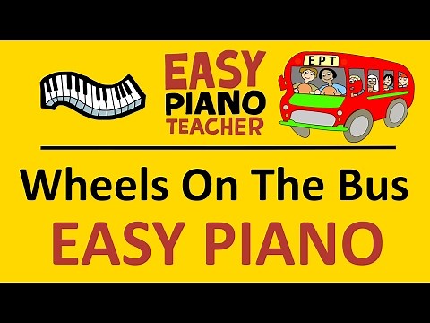 EASY piano songs: How to play Wheels On The Bus (nursery rhyme) - keyboard tutorial note-by-note