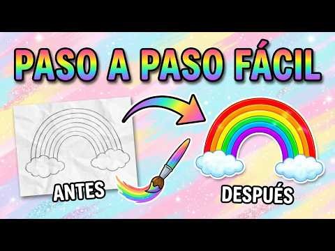 Como Dibujar Y Colorear Un Arco iris 🌈 Facil | Tutorial Arcoiris Paso A Paso Para Niños