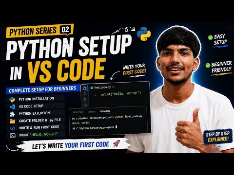 Python Setup in VS Code | Install Python & VS Code | | Python Course | Ep 1 #Python #coding #fyp 