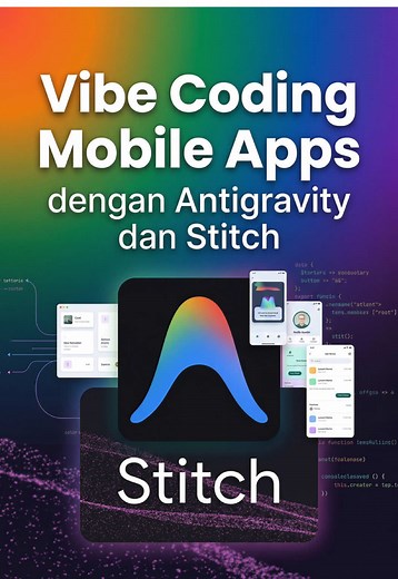 Disini gue nunjukin cara bikin aplikasi seorang diri dan zero coding, semua by AI. Mulai dari design di Google Stitch, export via MCP, lanjut ke Antigravity, lalu AI bantu baca layout dan slicing jadi tampilan app. Yang menarik, kita nggak mulai dari blank screen. Kita mulai dari ide, jadi UI, lalu dieksekusi pelan-pelan sampai bisa dites di app. Workflow kayak gini bikin proses build mobile app terasa lebih cepat, lebih visual, dan lebih seru buat diexplore. Masih banyak yang bisa dikembangin,