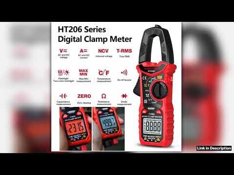 Digital Clamp Meter HT206A HT206B HT206D 600A AC DC Current Twocolor Backlight Hz Capacitance NCV O