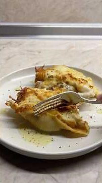 Κοχύλια γεμιστά με κιμά, μπεσαμέλ και τυριά