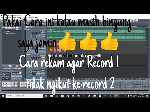 Cara rekam multitrack di Adobe audition 1.5 dengan musik dari track 1 tidak ikut terekam di track 2