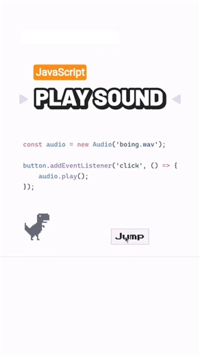 📯 Playing Sound #javascript #html #css #sound #music #tutorial #how #animation #gaming #play #audio
