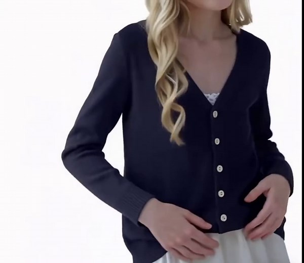 Maean Kids Girls Cardigan Sweaters Lightweight Long Sleeve School Uniform Ribbed Knit Girl Coat 6-16T