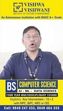 BS AI & ML for MPC, BiPC, MEC Students –Full Course Overview by Professor #vishwavishwani | ABN