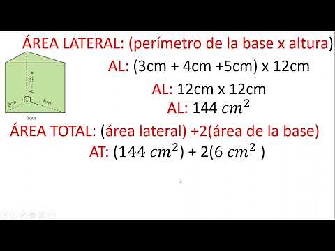 ÁREA LATERAL Y ÁREA TOTAL DE UN PRISMA TRIANGULAR
