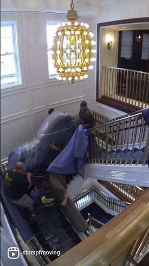 How to Move a Grand Piano Up Stairs - Piano Moving 101 #shorts #short #pianomoving