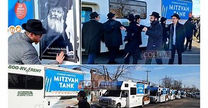 A First: Mitzvah Tank Parade Leaves from the Ohel