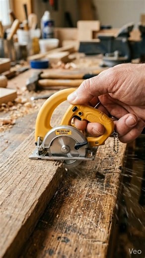 Tiny Circular Saw Cutting Wood 🪵 | Ultra Realistic Mini Tool in Action