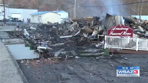 Fire destroys funeral home