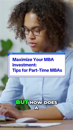Maximize Your investment: Tips for Part-Time MBAs Unlock the full potential of your MBA while working How open conversations with your manager, leveraging performance reviews, and setting clear goals can propel your career advancement. Join us for insights on driving your professional growth #MBAAdvice #CareerDevelopment #PartTimeProfessionals #WorkplaceGrowth #PerformanceReviews #ProfessionalSuccess #GoalSetting #OpenConversations #CareerAdvice #BusinessEducation #parttimeMBA #parttimeMBAlife #