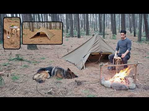 How to install a Bushcraft tarpaulin tent, camping model 3#3 #tarpaulin #handicrafts #outdoors #