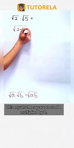 Multiply √2 × √5: Step-by-Step to √10 #Math #RulesOfRoots #ProductPropertyOfSquareRoots