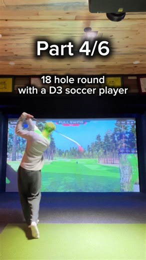 Part 4 of an 18 hole round on a simulator| #golf #simulator #fyp