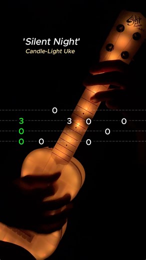 Boris Mogilevski on Instagram: "Just another ukulele? 😳🕯️ Silent Night on a candle-light ukulele 🎄 Tabs on screen - play along 👇 🎸 'Light Tone' by @kalabrandmusic 🌶️ Full arrangement + more Christmas songs on my Patreon (link in bio) #ukulele #christmasmusic #reelsmusic #fingerstyle #musicreels #ukulelelove"