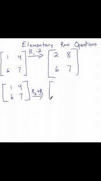 Elementary Row Operations #maths #mathematics #matrices