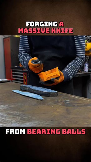 Forging a Massive Knife from Bearing Balls