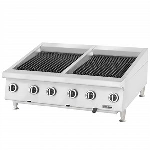 U.S. Range UTBG48-AB48 Liquid Propane 48" Ceramic Briquette Charbroiler with Adjustable Grates - 120,000 BTU
