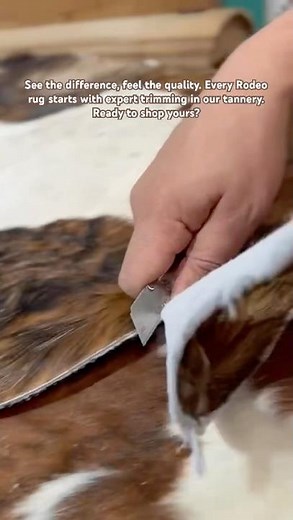 Trimming a Genuine Cowhide Rug | Rodeo Tannery Direct