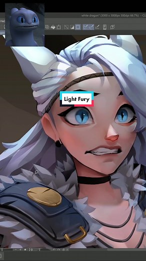 Human version of Light Fury #digitalart #illustration #howtotrainyourdragon #lightfury #artwork