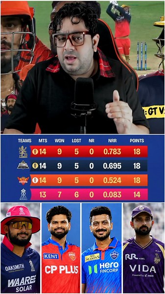 Top 4 Kon Jayega?🤔 || #pointstable #ipl2026 #playoffs #top4 #cricket