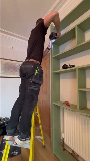 A Bespoke Bookcase Build #bespoke #bookcase #build #ytshorts