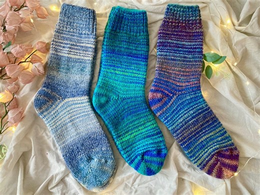 Hand Knitted Wool Socks: Extra Thick, Warm Winter Wear - Etsy UK
