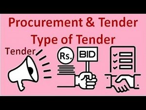 Public Procurement, Types of Tender, Open Single & Limited Tender, Tender Process, Purchase order HV