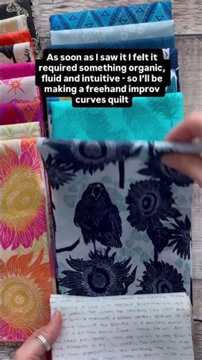 Fabric and thread inspiration for a new improv curves quilt - stay tuned for process videos soon ❤️