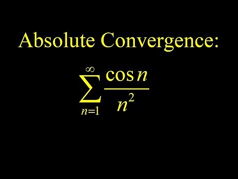 Absolute convergence involving cosine, theory and example of absolute convergence cos(n)/n^2.