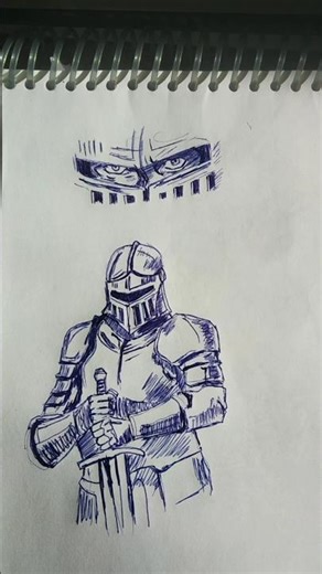 How to Draw a Knight ⚔️ Easy & Fast #shorts