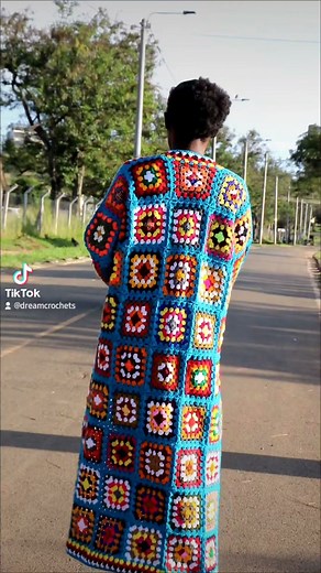 Crochet granny square cardigan/ crochet duster cardigan pattern