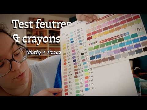 Je teste mon nouveau matériel de coloriage 🖍️ Croyons Posca et feutres Nicety 🎨