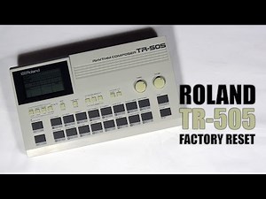 Roland TR-505 factory reset