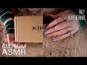 ASMR Katherine's Custom 🥰 Tapping on 12 Boxes, ending with soft positive affirmations 🎧 soft spoken