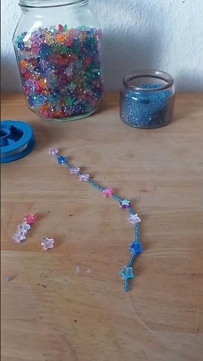 DIY beaded curtain idea in progress colorful home decor perlvorhang cute easy crafts