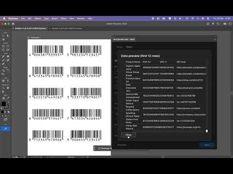 Batch Barcode Generator for Adobe Illustrator – CSV & Excel Bulk Barcodes (159+ Formats)