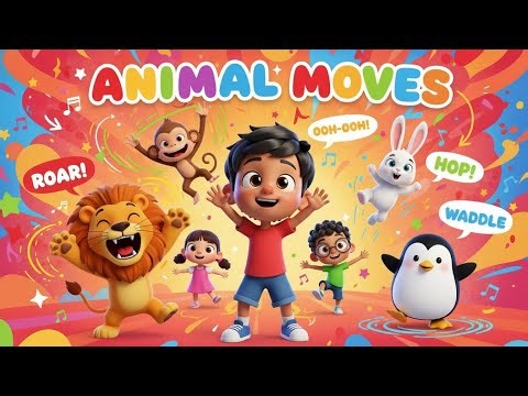 Animal Moves | Kids Action Songs & Movement | Fun Kids Music with Animal Sounds