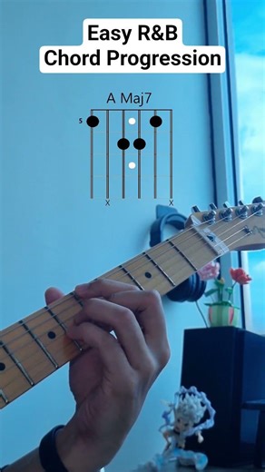 Easy R&B Chord Progression #guitar #music #guitarlesson