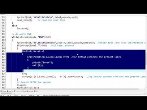 Pass 1 of 2-Pass Assembler - C Program