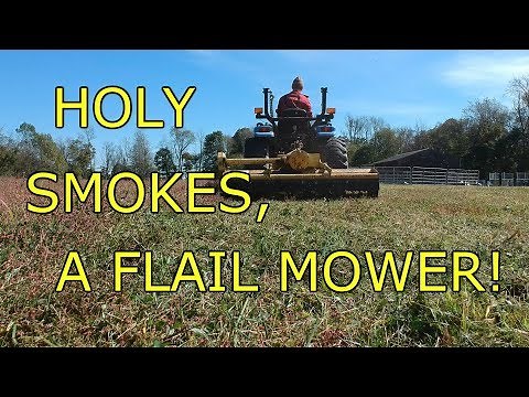 Trying out the Alamo SHD74 flail mower on the New Holland TC33D.