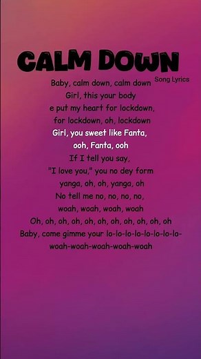 🎤TRY WITH YOUR OWN VOICE || CALM DOWN SONG LYRICS🥀❤️#song#lyrics#songlyrics#ownvoice#fyp#bgm#yt